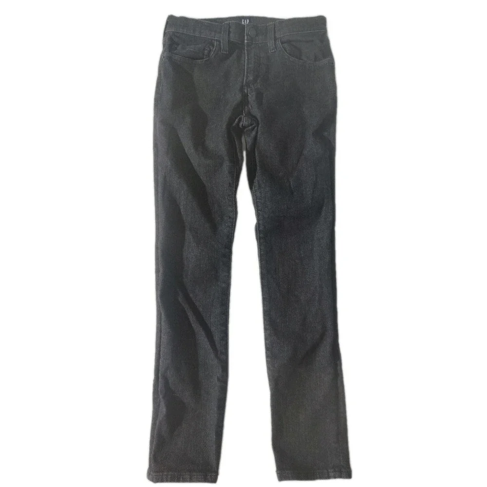GAP Kids Jeans Boy Sz 12 Black Skinny Casual Stretchy Denim Slim‎ Fit Pants